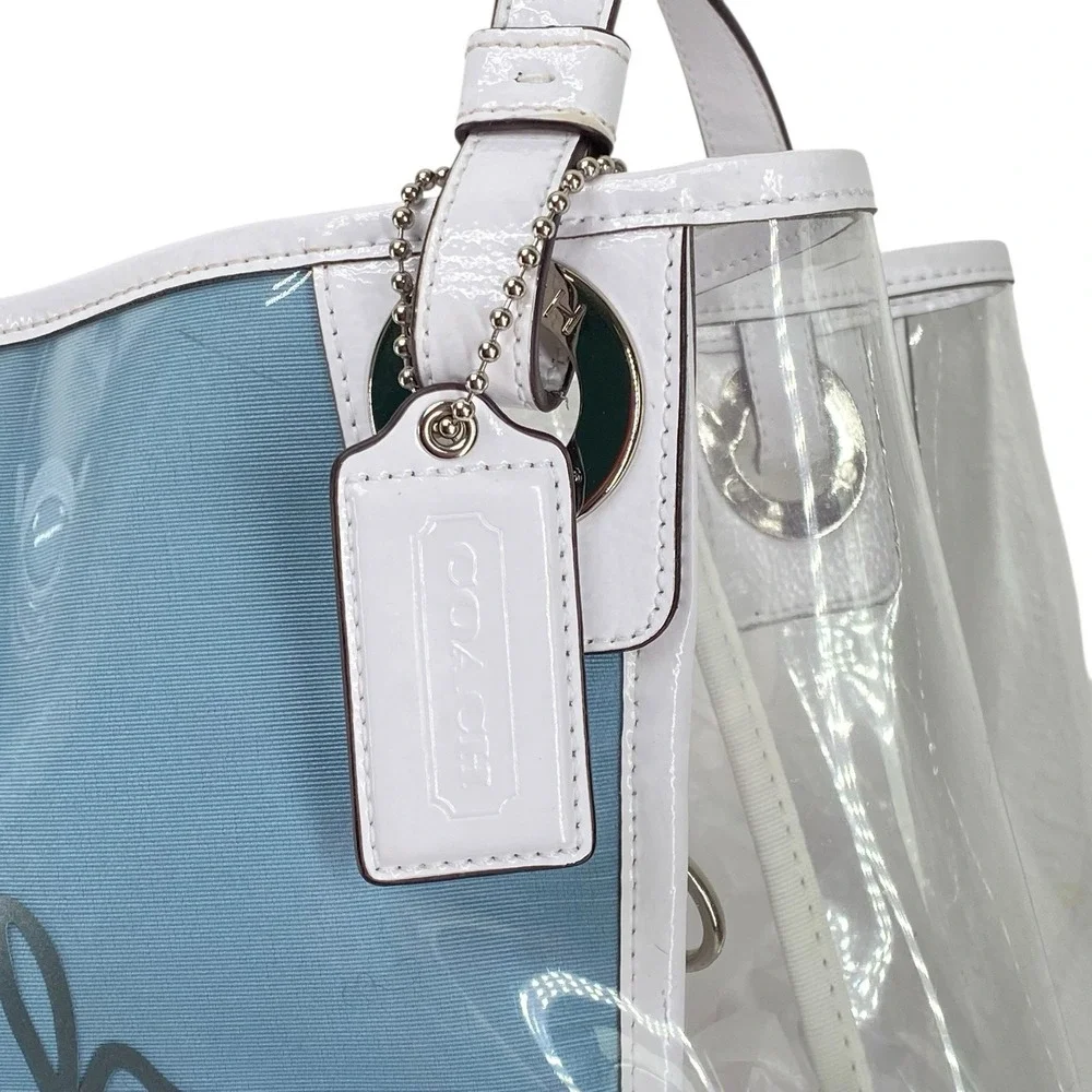 Coach XL Beach North/South Tote Bag 16594 Crab Seahorse‎ w/ Matching Pouch - Picture 3 of 16